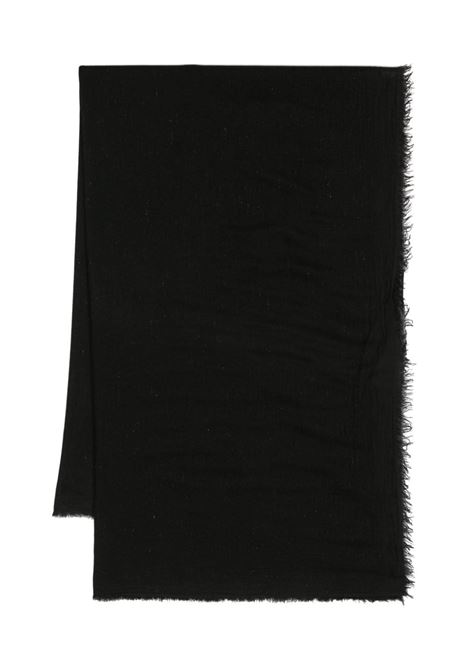sciarpa nera in lurex a forma di rettangolo e bordo sfrangiato FALIERO SARTI | 0359-NEW DAMANTINA117